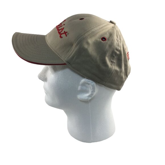 TITLEIST CAP HAT NEW ERA STRAP BACK ADJUSTABLE TAN RED - Picture 2 of 5